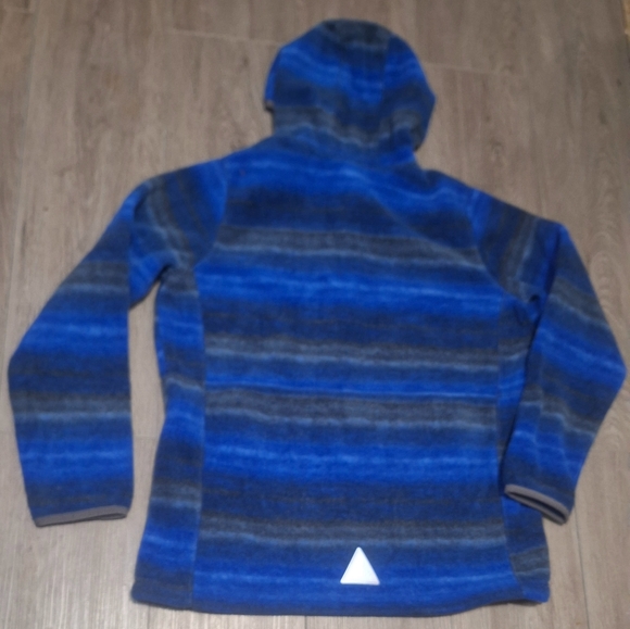 New L L BEAN Fleece Jacket Boys Size 18 Full Zip Hood - Picture 2 of 5